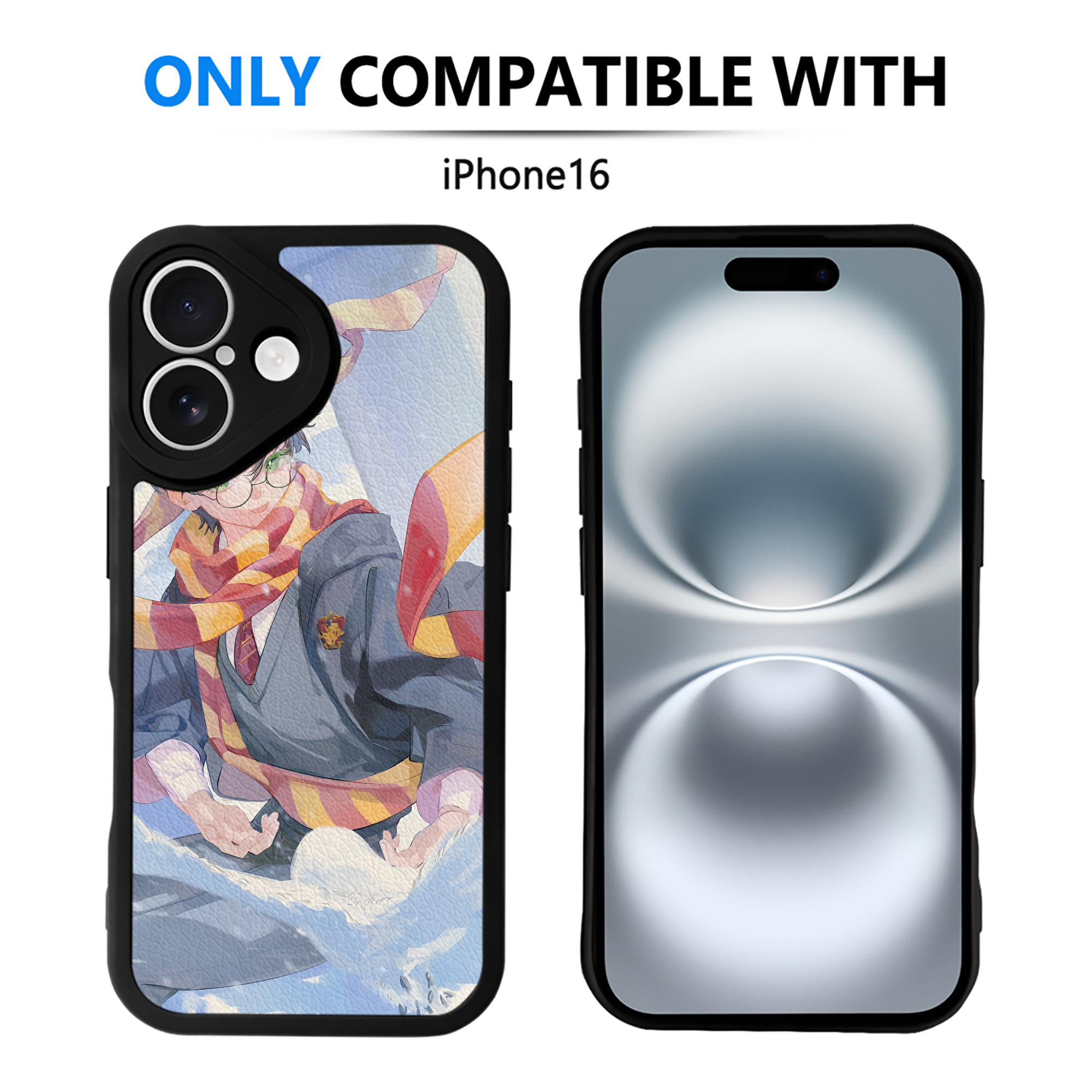 （画像用） Harry Potter ハリー・ポッターシリーズ 【iPhone 16シリーズ対応】シリコンスマホケース（レザー調） 材質：シリコン